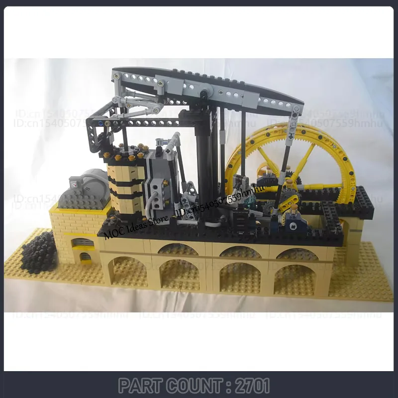 MOC Building Blocks GBC Module Steam Engine Model DIY Assembly Technology Bricks Collection Display Creative Ideas Toys Gifts