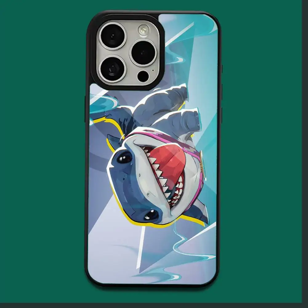 J-Jeff The Land Shark Capa de telefone para iPhone 16,15,14,13,12,11,Plus,Pro,Max,Mini Soft Magesafe Carga sem fio magnética
