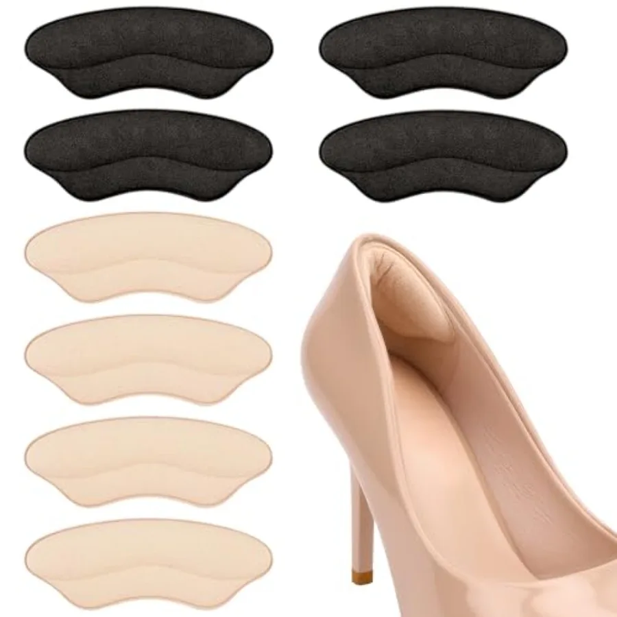 Heel Grips Liner Cushions Inserts for Loose Shoes, Heel Pads Snugs for Shoe Too Big Men Women, Filler Improved Shoe Fit and Com