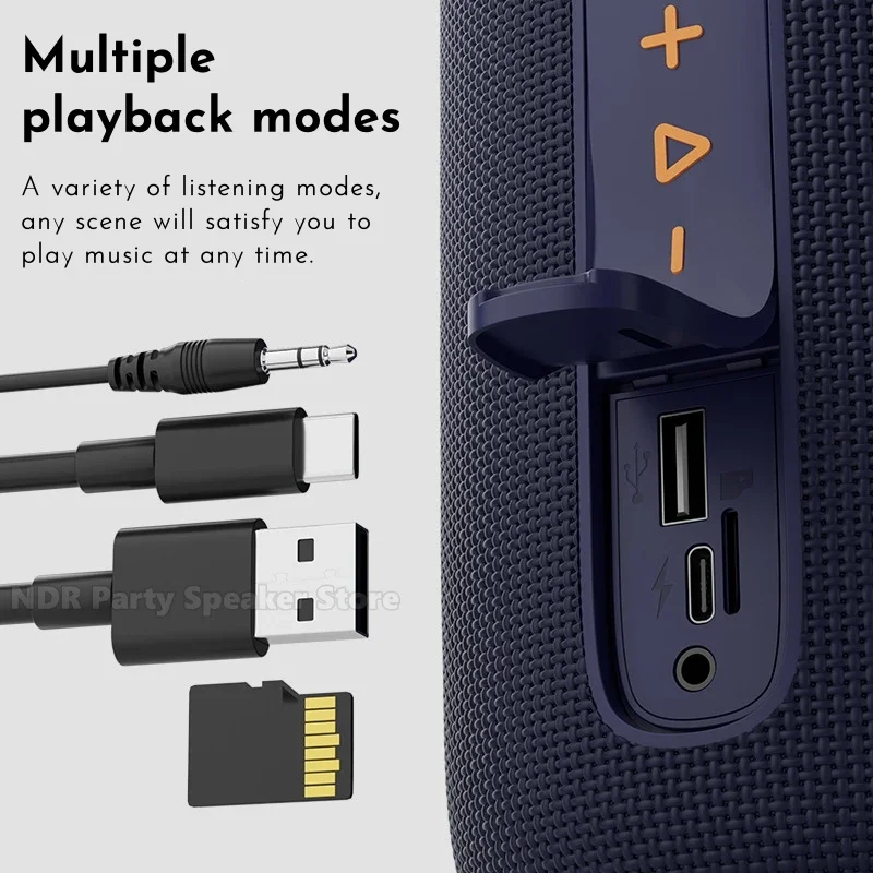 Altavoces Bluetooth inalámbricos, portátiles, Audio para exteriores, impermeables, batería de larga duración, coche, Camping, subwoofer de sobrepeso de alta calidad