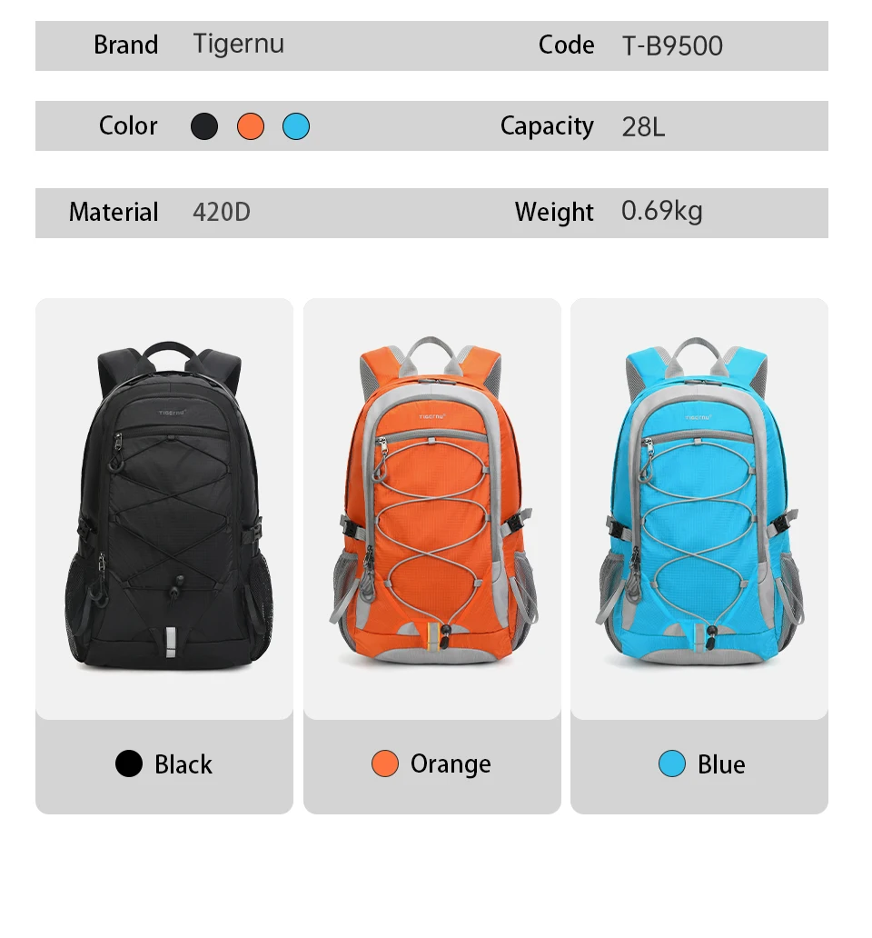 Tigernu Kletterrucksäcke für Herren, Outdoor-Tasche, wasserdichter Reiserucksack für Damen, leichter Sport-Rucksack für Herren, Wandertasche, Rucksack – Detail 3