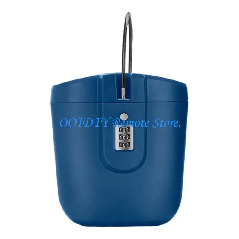  Travel Security Lock Box with 3-Number Combination Lock, Cable Carry and Hard ABS Shell for Phone, Cards and Cash