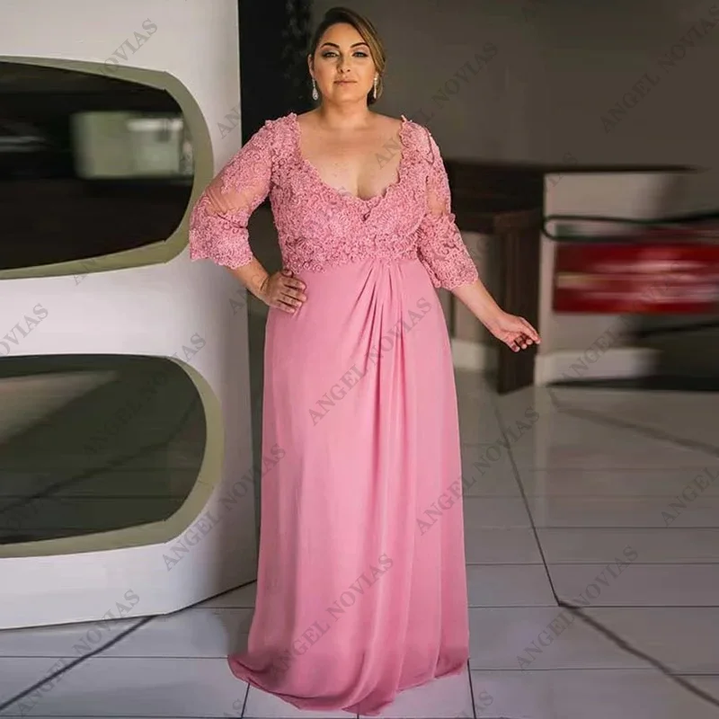 Customized Long Plus Size Mother of the Bride Dress Wedding Guest Dresses Evening Gown vestidos mama de la novia elegantes