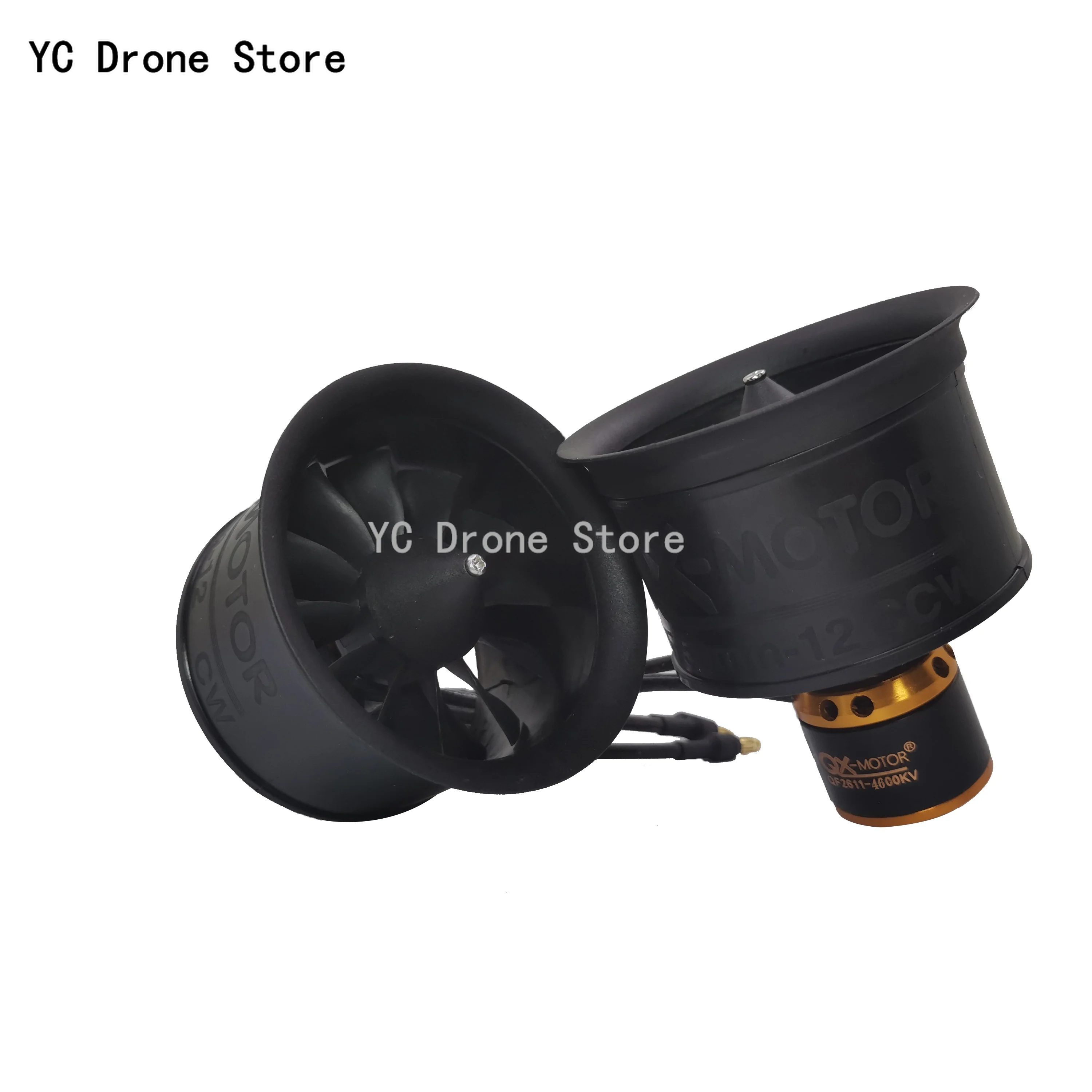 QX-MOTOR 50mm EDF QF2611 12-Blade Ducted Fan Brushless Motor 3S/4S with 40A/50A ESC for RC Fixed-Wing Drone