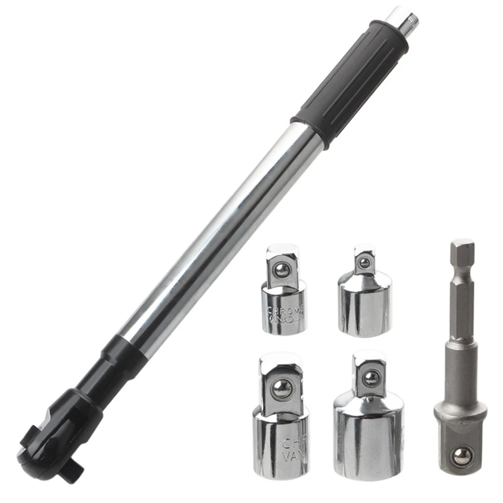 Auto Repair Adapter Tight Space Tool Rotating Switch Mechanism Quick Reversal Switch Extension Wrench For Tight Spaces