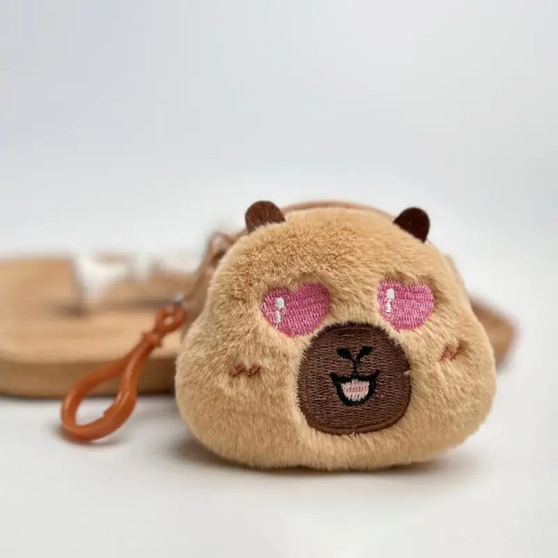 Cartoon Capybara Schlüsselanhänger Weiche Kuscheltiere Puppe Rucksack Anhänger Niedliche Capybara Plüsch Geldbörse Münze Tasche Brieftasche Anhänger