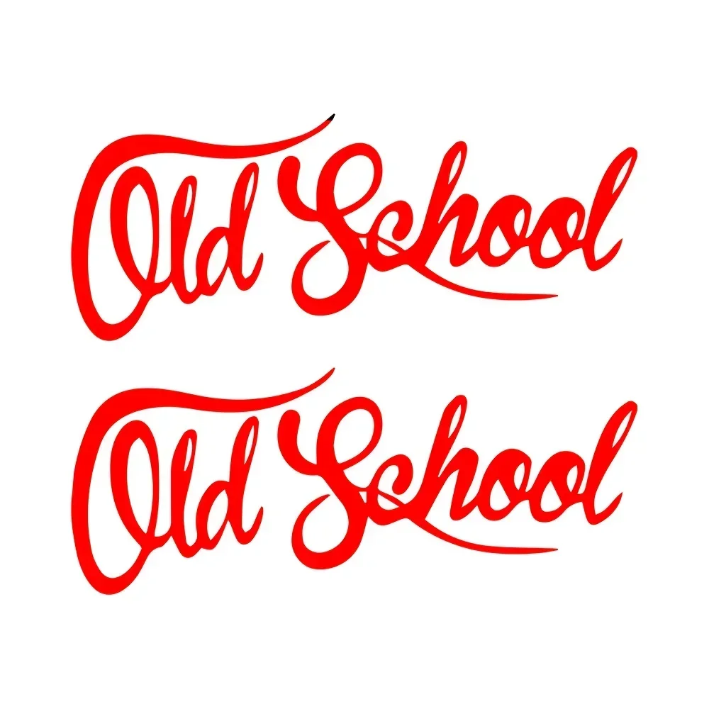 2 قطعة/المجموعة "المدرسة القديمة" ملصق النصي لسيارة دراجة نارية ، ملصق نص ريترو ، ملحقات التخصيص الخارجي للسيارات