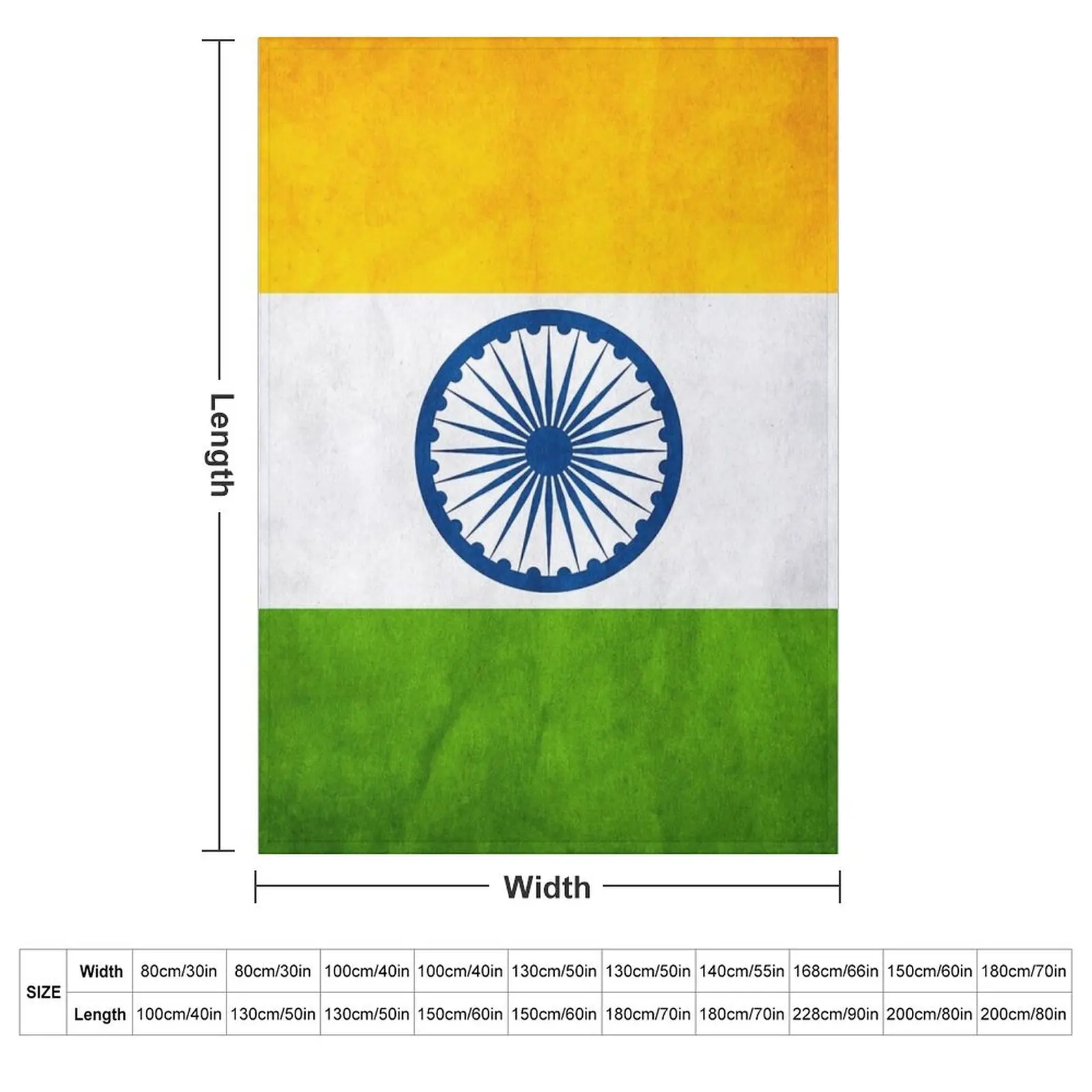 India Indian Flag National Flag of India Throw Blanket Shaggy heavy to sleep Hairys Personalized Gift Picnic Hair Blankets