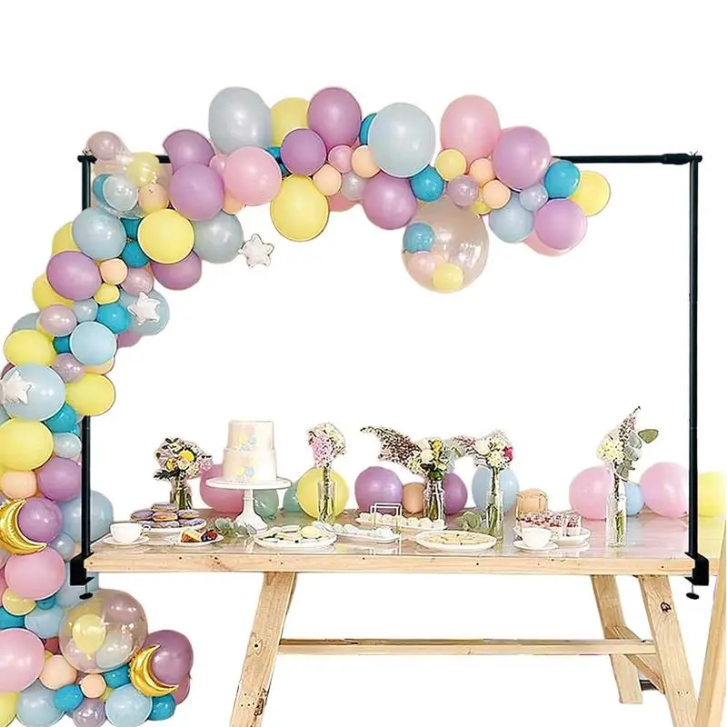 Metal Balloon Arch Set 280x100cm Adjustable Wedding Background Decorative Flower Stand Outdoor Balloon Ornament Arch Frame