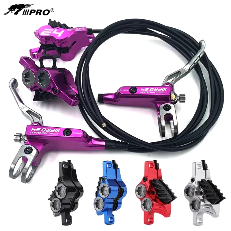 

Iiipro Mountain Bike Hydraulic Disc Brake Kit 4 Piston Oil Pressure Calipers E4 Mtb Am Xc Bicycle Hydraulic Brakes 800/1550Mm