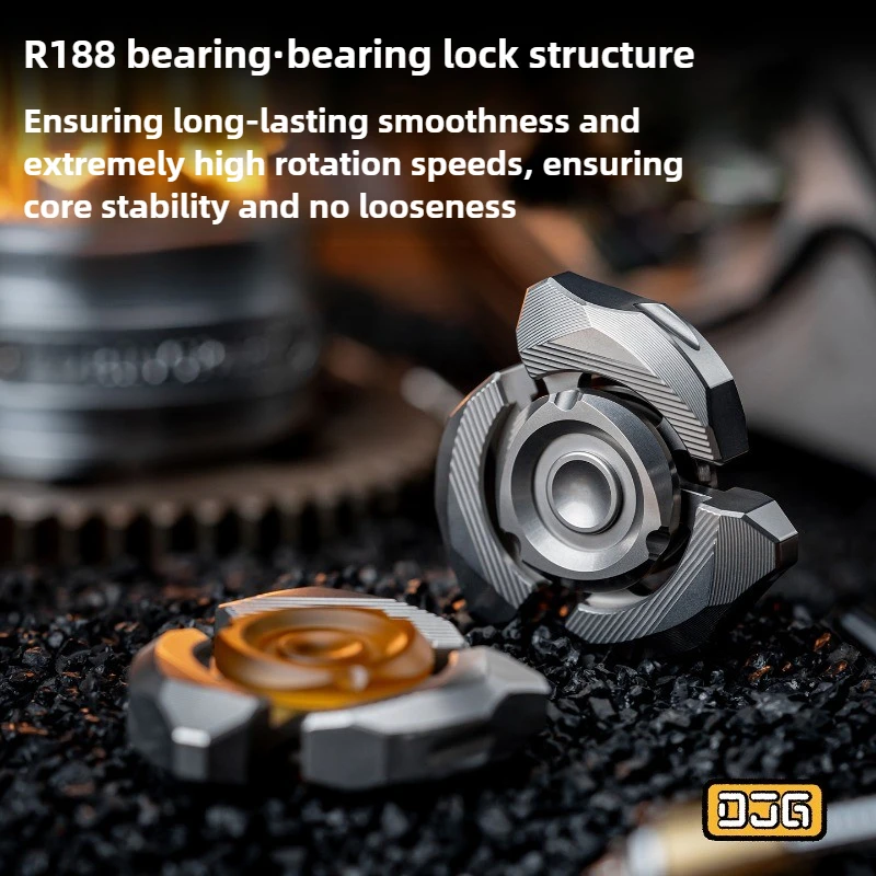 DJG EDC FC - 回転速度 ​ ​ タイプ三枚刃フィジェットスピナー ポータブルデスクトップストレス解消玩具