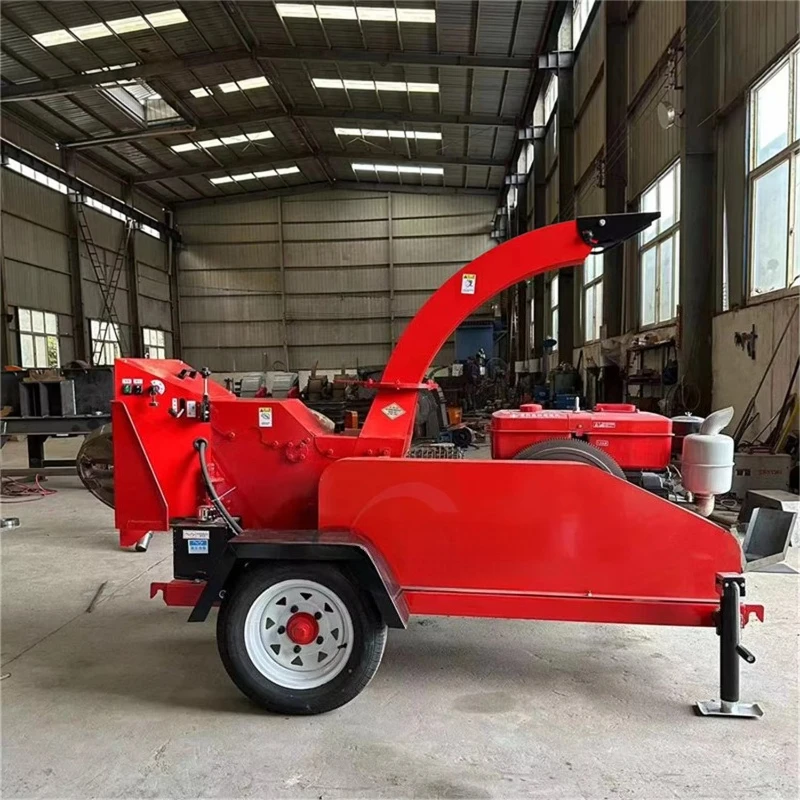 Truyeuse à bois à alimentation Diesel ou électrique, processeur de bois de chauffage, broyeur forestier, trémie à bois auto-alimentée