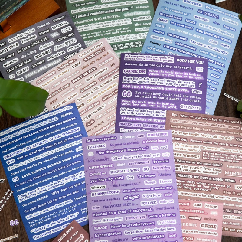 

Mr Paper 24 шт./пакет INS стиль поздние буквы серия английская книга-наклейка DIY справочник чехол для телефона дневник Скрапбукинг