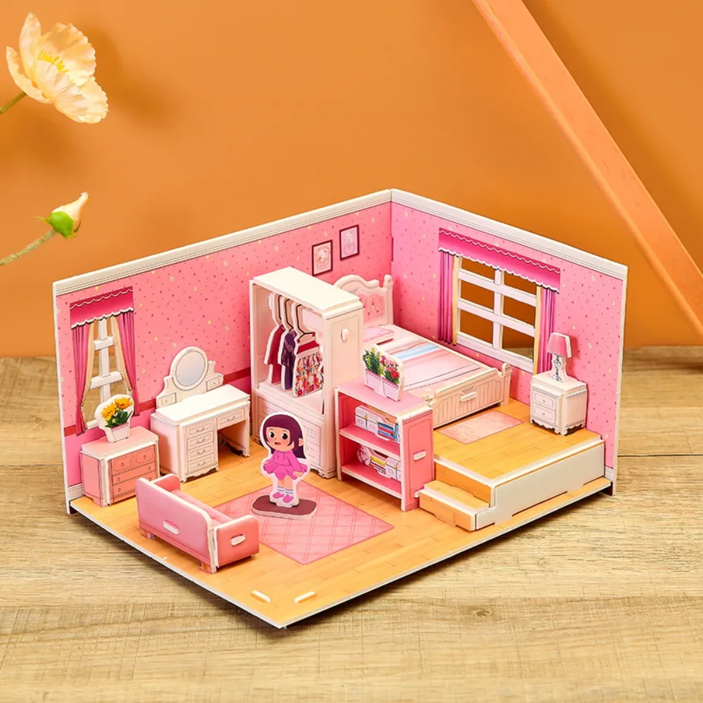 Personalities Paper 3D Paper Puzzle Room DIY Bathroom Three-dimensional Bedroom Jigsaw