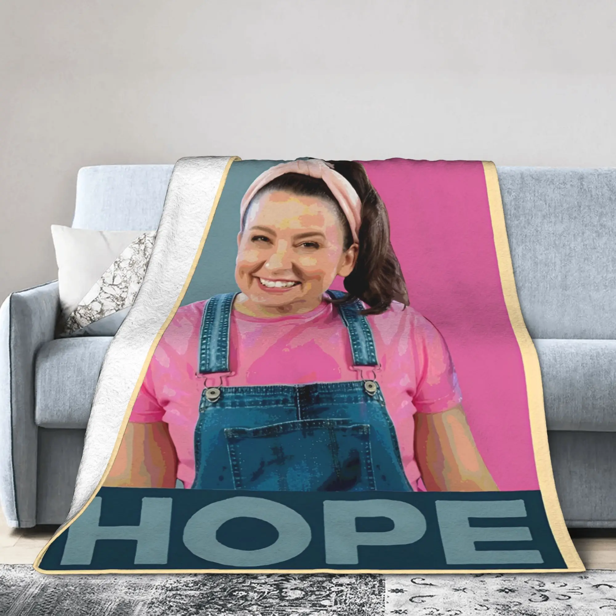 السيدة راشيل أمل الفانيلا بطانية سوبر لينة رمي بطانية لغرفة المعيشة التخييم الجمالية المفرش أريكة غطاء سرير