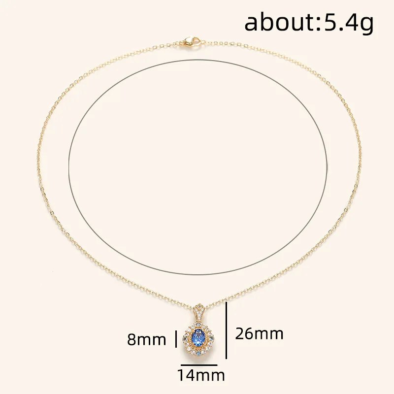 Huitan Charming Purple Cubic Zirconia Necklace for Women Newly Designed Wedding Accessories Fancy Birthday Gift Fashion Jewelry