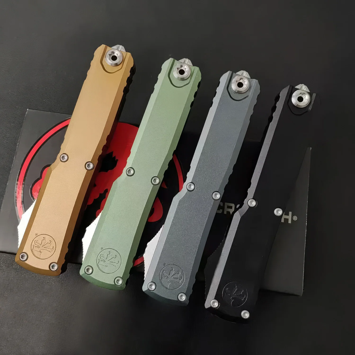 

Micro Tech New UT Pocket Knife OTF Self Defense EDC Knife Tactical Multitool D2 Steel Blade Aluminum Handle Outdoor Knife