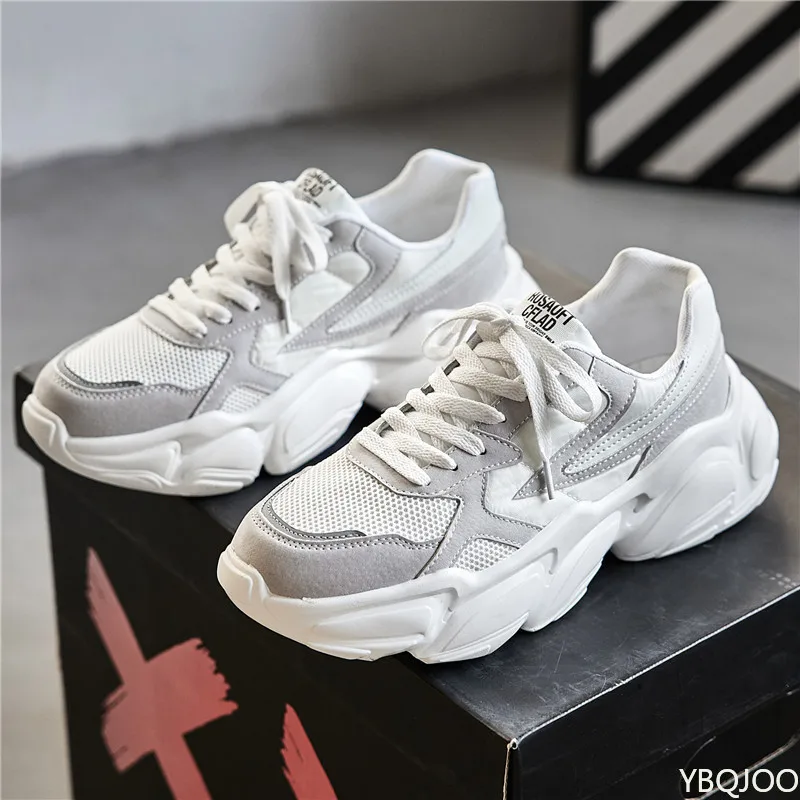 

Fashionable versatile thick sole height increasing casual sports men's shoes mesh Lightweight breathable men's running shoes