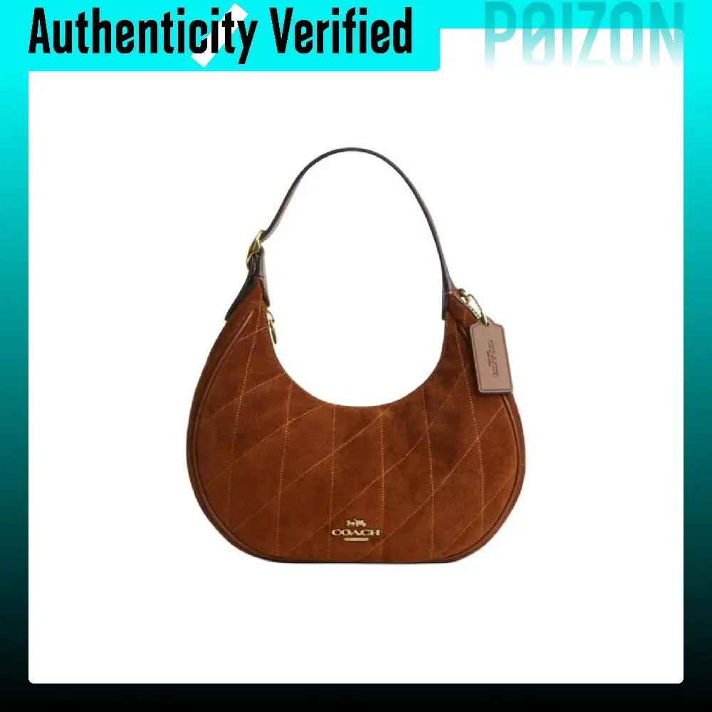 COACH Suede Shoulder Bags Medium Women's Warm Brown CFG08-IMWBR