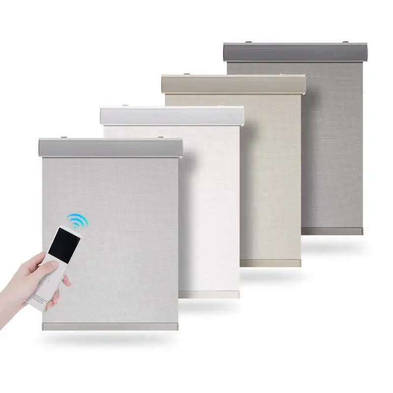 Bluetooth Smart Total Blackout Roller Shades And Blinds For Indoor Motorized Window For Home Living Room Bedroom Full Shading