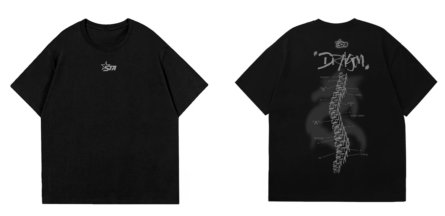 

Letter creative keel short-sleeved T-shirt, hip-hop loose, pure cotton, heavyweight men's and women's casual summer