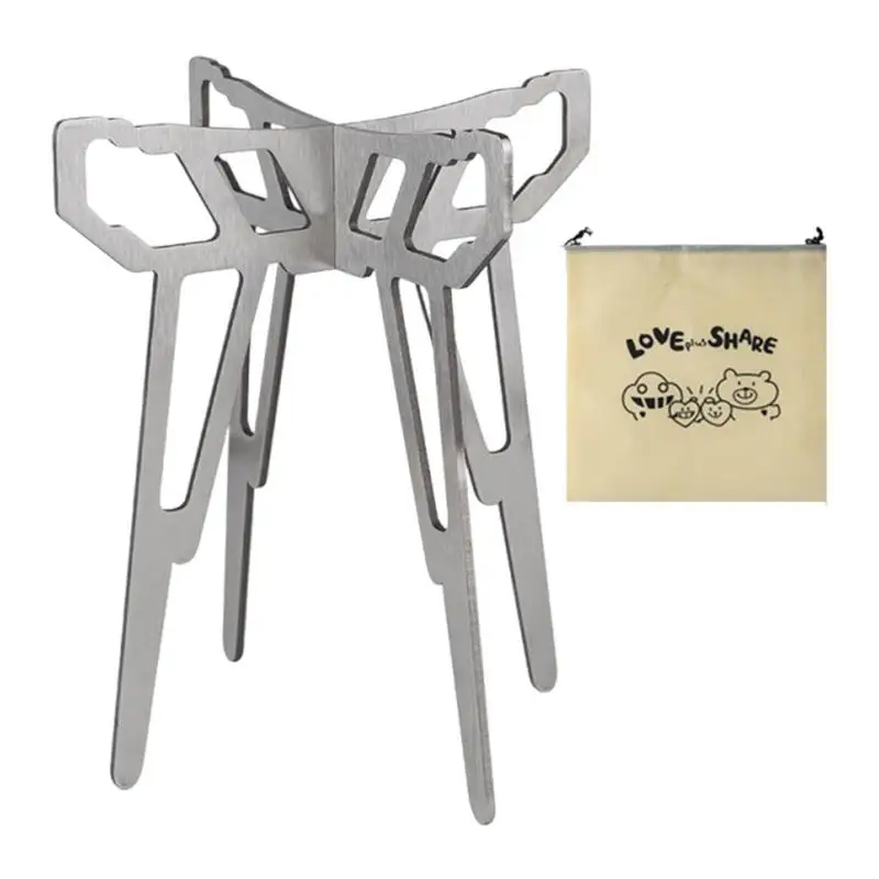 

Alcohol Stove Rack Anti-Slip Alcohol Stove Stand Portable Kettle Support Stainless Steel Outdoor Gadgets For Daily Use Adventure