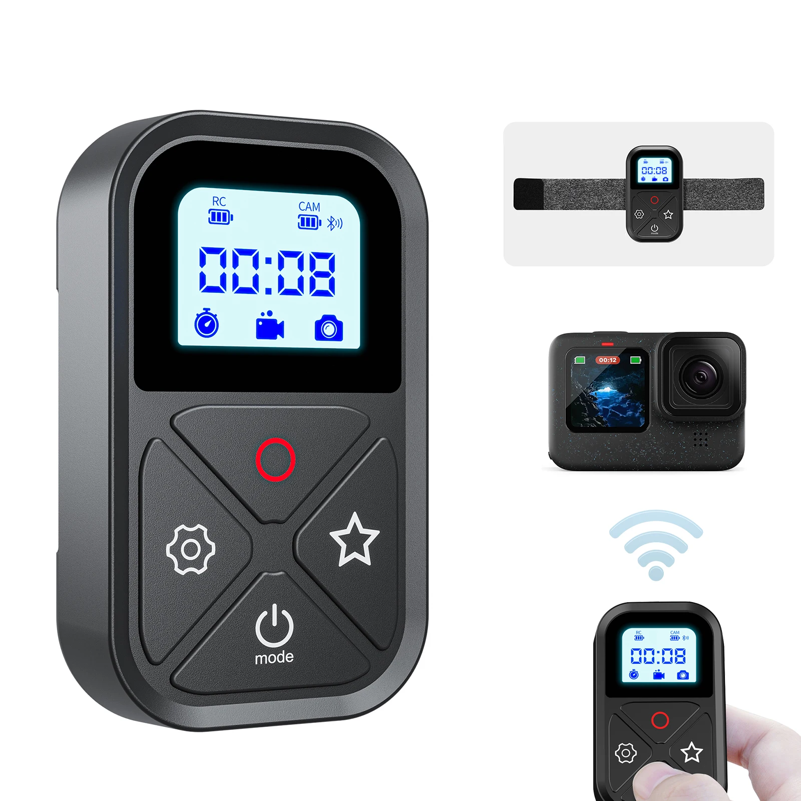 

80M Bluetooth-compatible Remote Control For GoPro Hero 12/11/10/9 Max Smart Device Wireless Smart Remote For GoPro Accessories