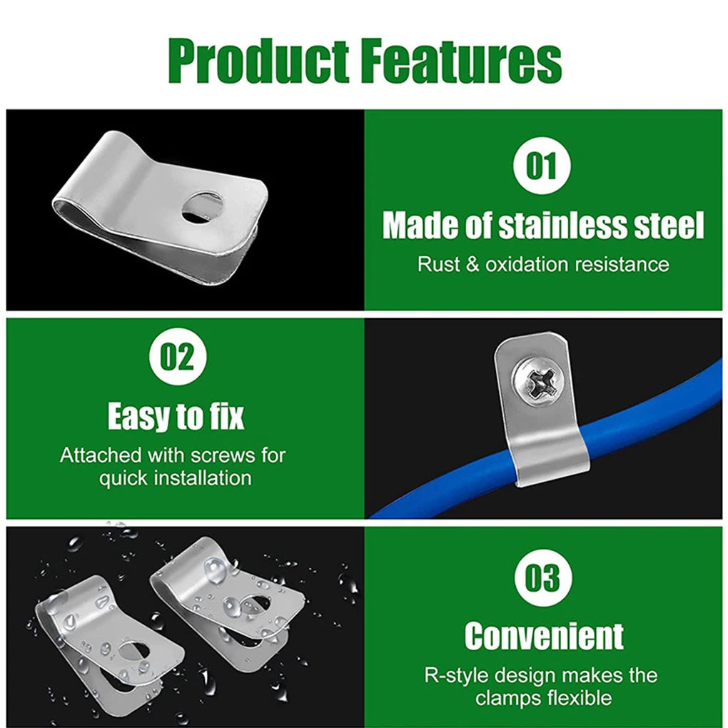 Stainless Steel Installation Clips For Agricultural Fences Small Size High Strength Rust Proof