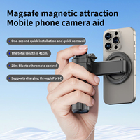 Magnetic Phone Holder 360° Rotation Pocket Selfie Stick With Bluetooth Remote Adjustable Desktop Stand for Live Streaming