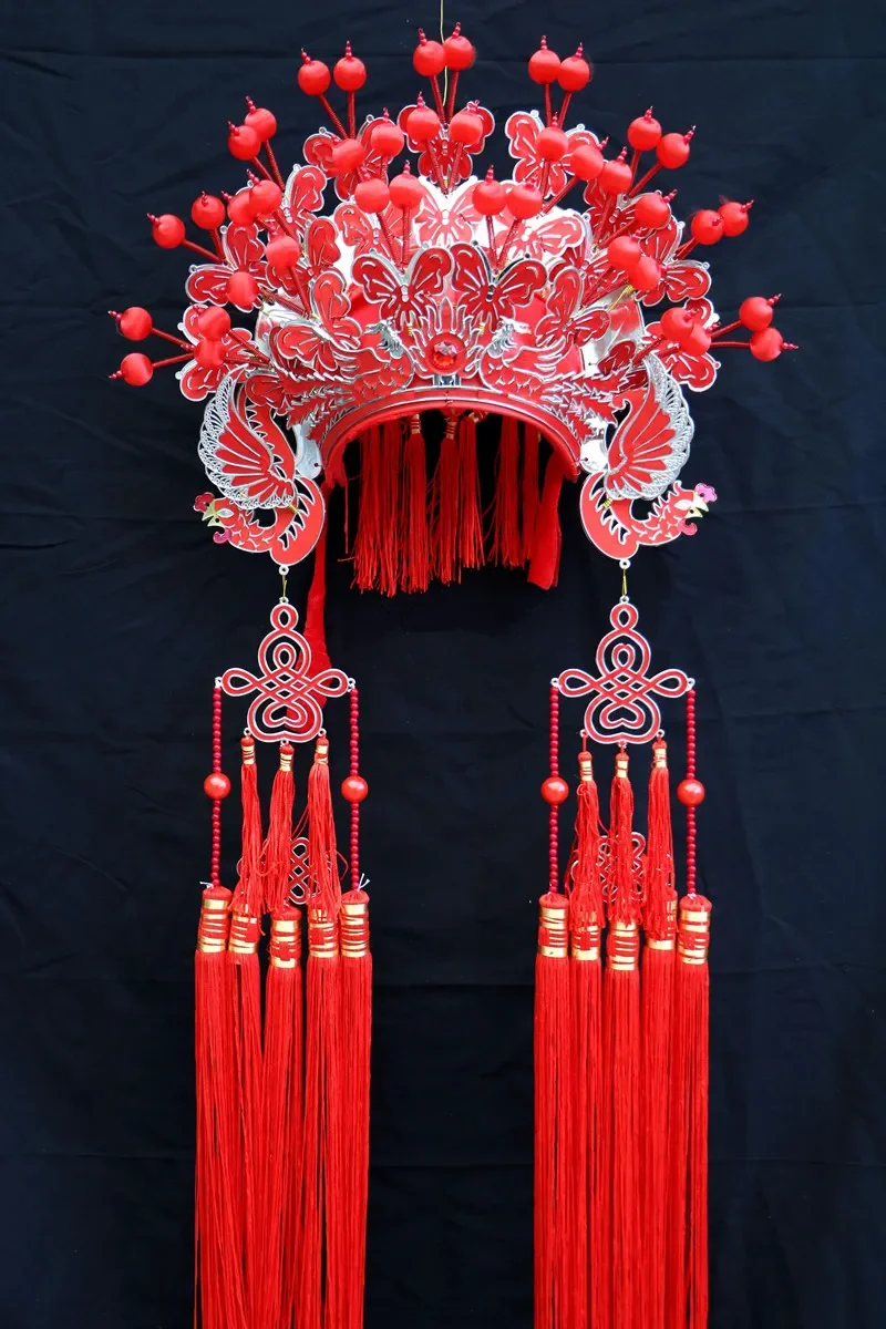 Ancient Bride Phoenix Coronet Dramatic Headpiece Hat Adults Opera Dance Headwear Halloween Funny Cosplay Carnival Party