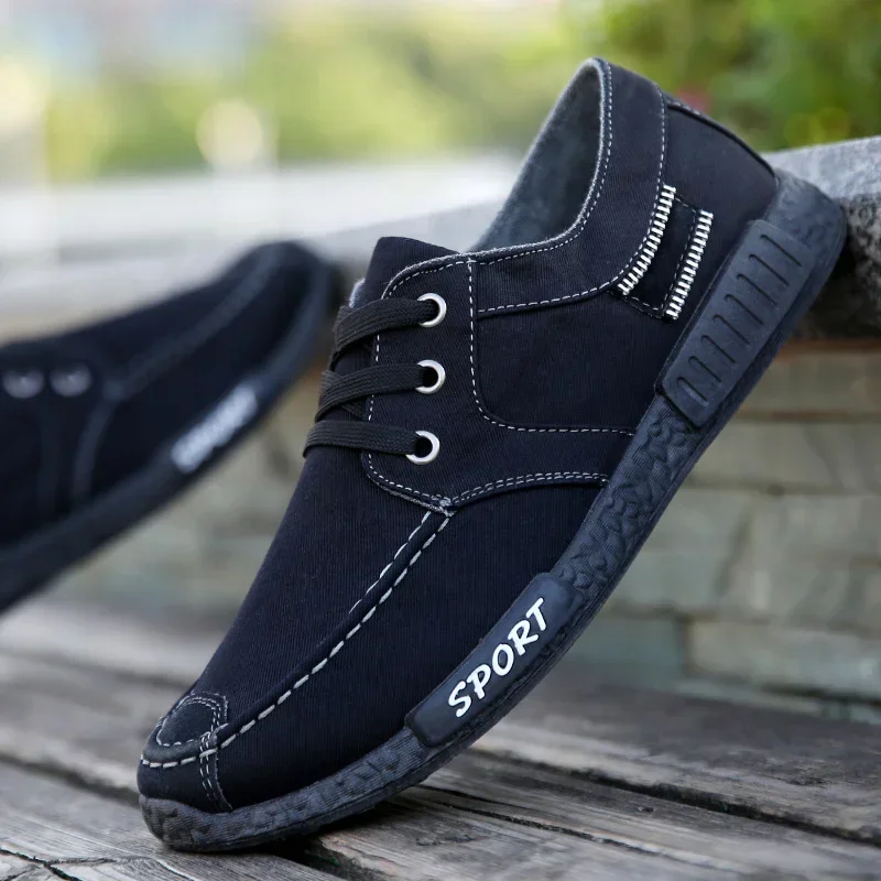 New Loafers  Men 2023 Summer Autumn Leather  Fashion Retro Casual Shoes Lace-up  High Quality Male Shoes