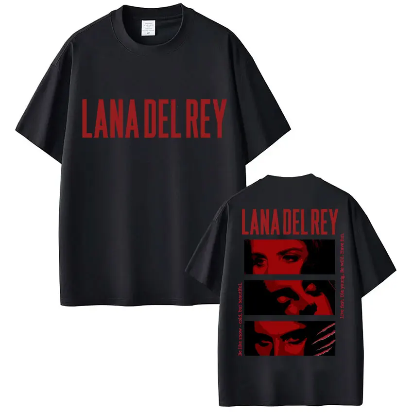 

Singer Lana Del Rey Graphic T Shirt Men Women Fashion Hip Hop 90s Vintage T-Shirts Oversized Cotton Unisex Tshirt Y2k Streetwear