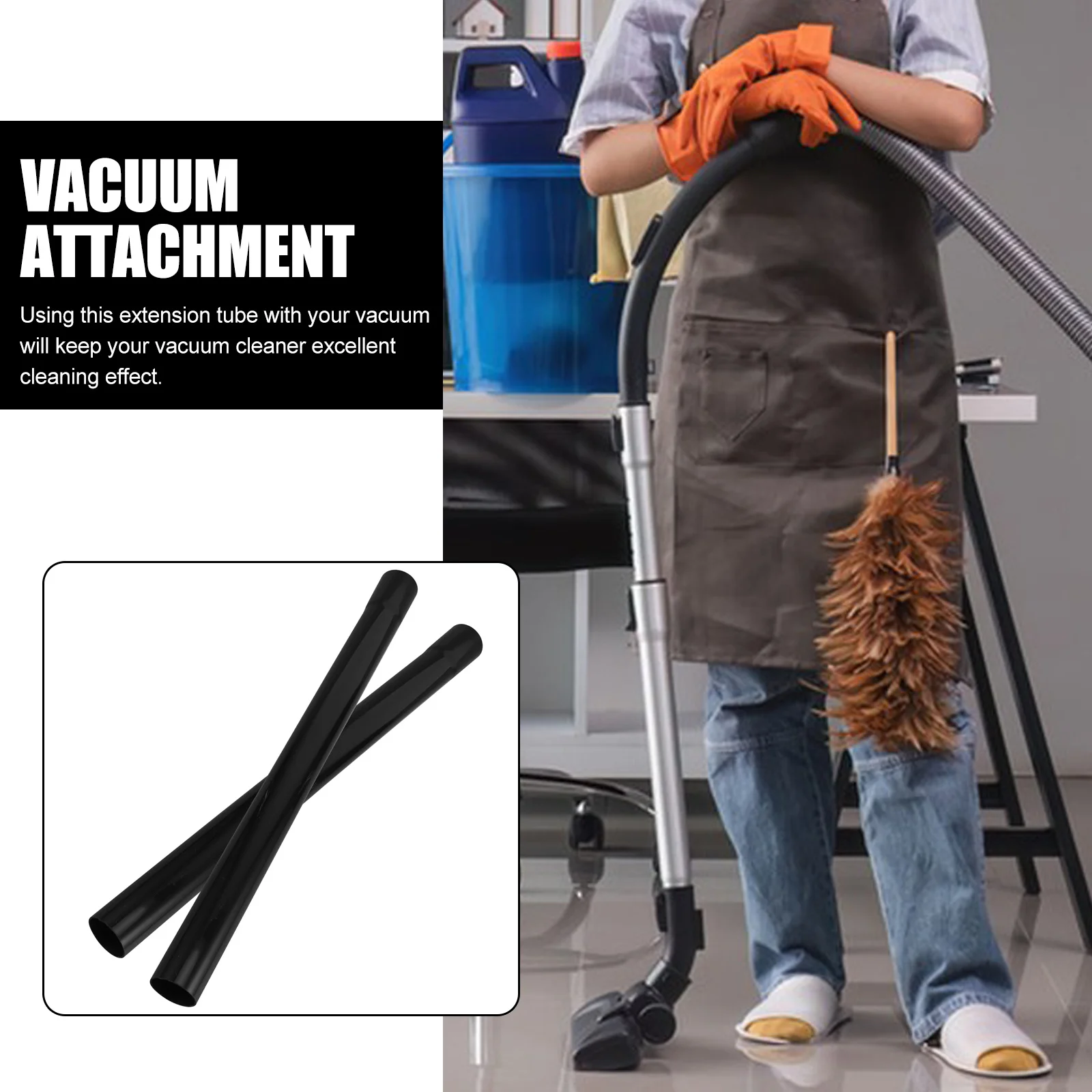 2pcs Vacuum Cleaner Extension Hose Sturdy Lightweight Tube For Long Lasting Use Easy Install Durable Suction Performance