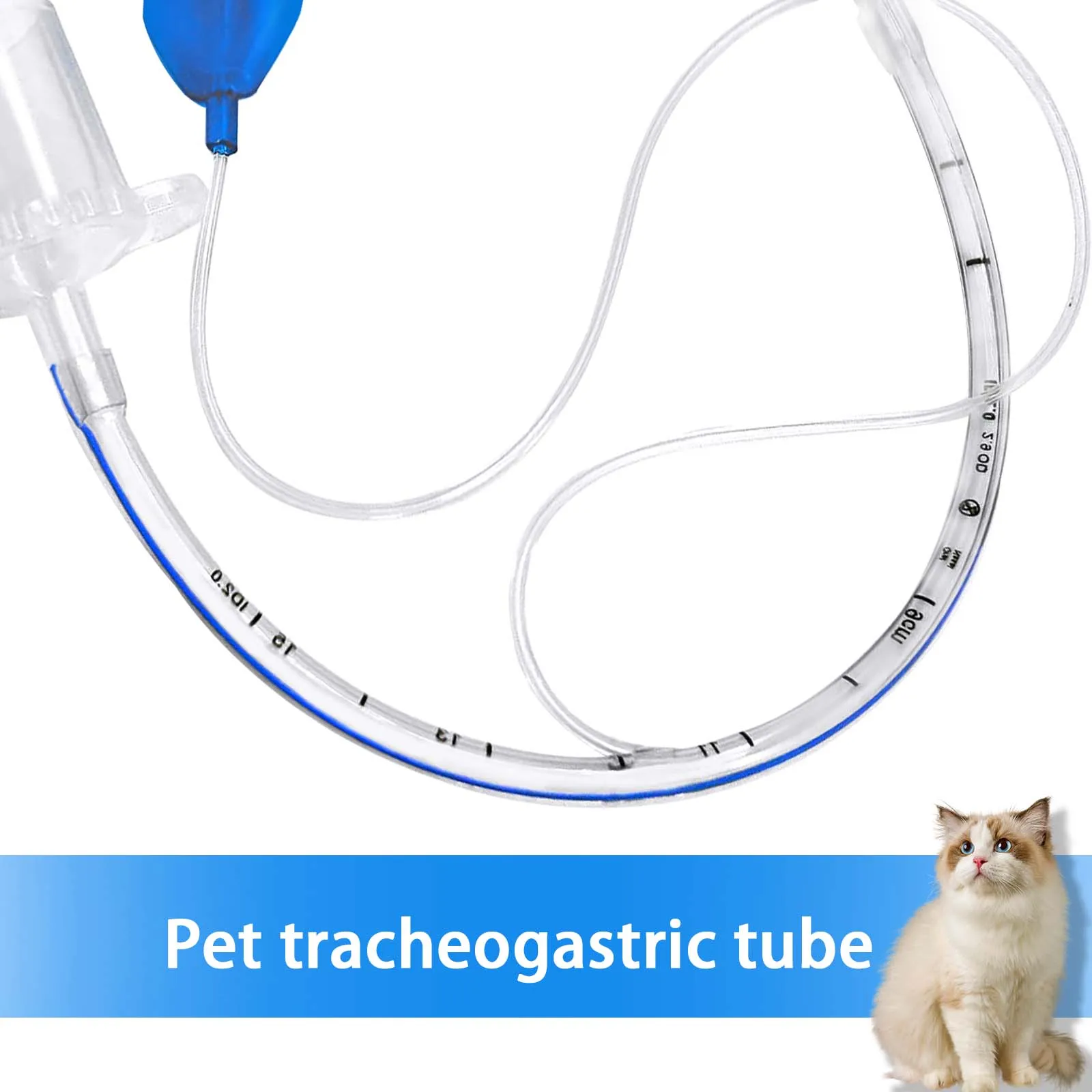 Pet tracheal intubation equipment for dogs, cats, and monkeys. First aid sterile disposable animal supplies available in various