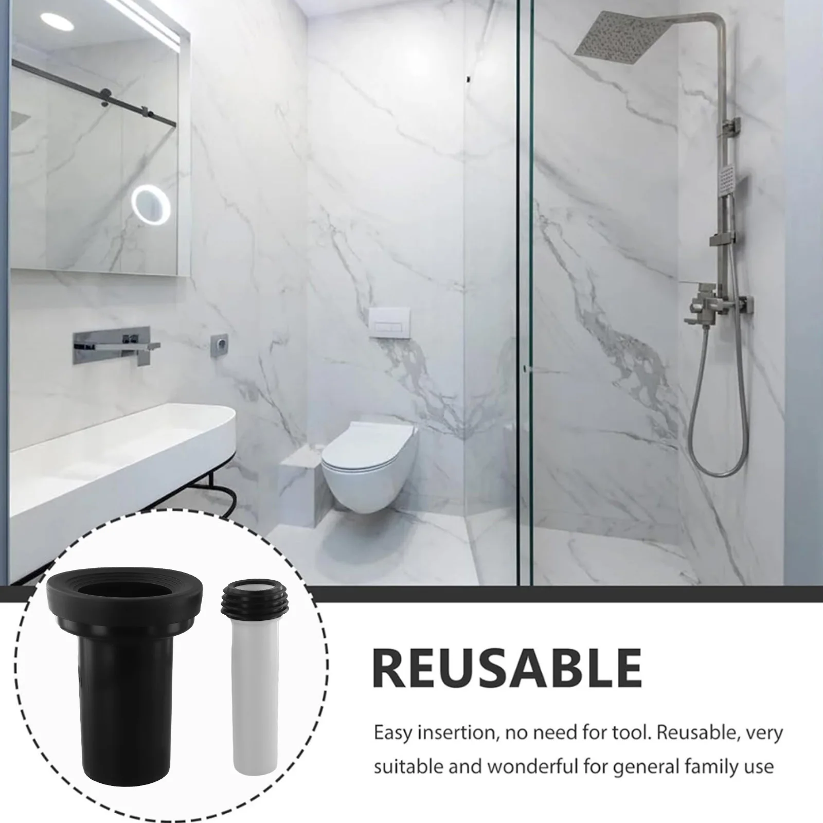 Anti-blocking Flush Pipe Sealing Pipe Customizable Drainage Toilet Drain Pipe Anti-Blocking Features Easy To Cut