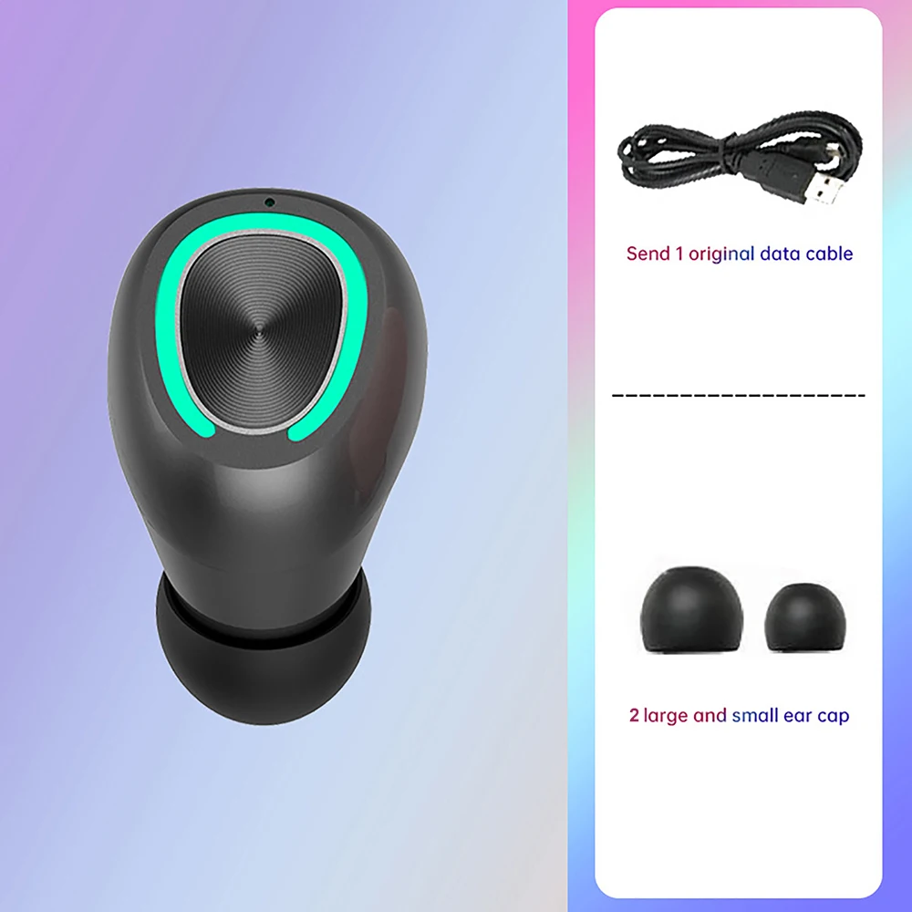 Mini auricular inalámbrico Invisible, auriculares deportivos individuales con Bluetooth, manos libres para todos los auriculares de teléfono