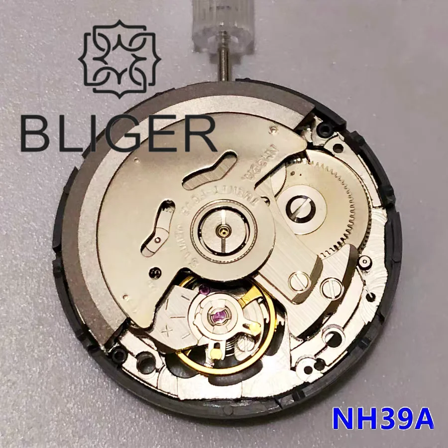 BLIGER NH39A Toubillon Automatic Mechanical Movement 24 Jewels Hollow Out NH39A Movement For Men's Watch Repair Accessory Parts