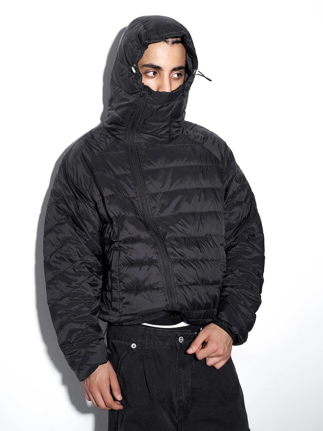 

Теплая зимняя куртка MT99 с капюшоном на молнии, легкая, модная, повседневная, мужская, с наполнителем из полиэфирного волокна