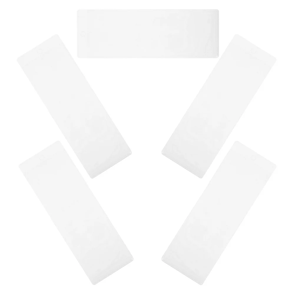 

5pcs Clear Plastic Bookmark Sleeves Transparent For Bookmarks Photos Photobooth Strips Storage Kpop Photocard Holder Pouch