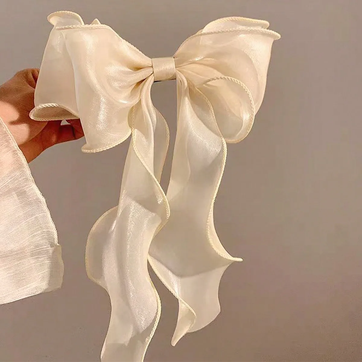 1 Stuks Zwarte Stip Organza Strik Haar Clip Vrouwen Pluizige Lint Hairgrip Franse Hoofdtooi Zoete Leuke Haaraccessoires Haarspelden
