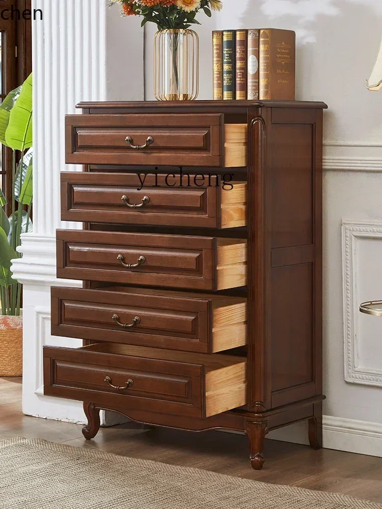 

b6.25 American solid wood locker multi-bucket drawer cabinet with door simple file cabinet
