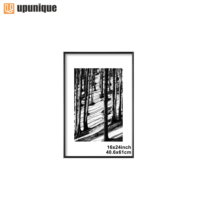 Sleek Black Aluminum Photo Frame - Durable, Modern Design for Wall/Table Display, Adds Elegance to Any Space
