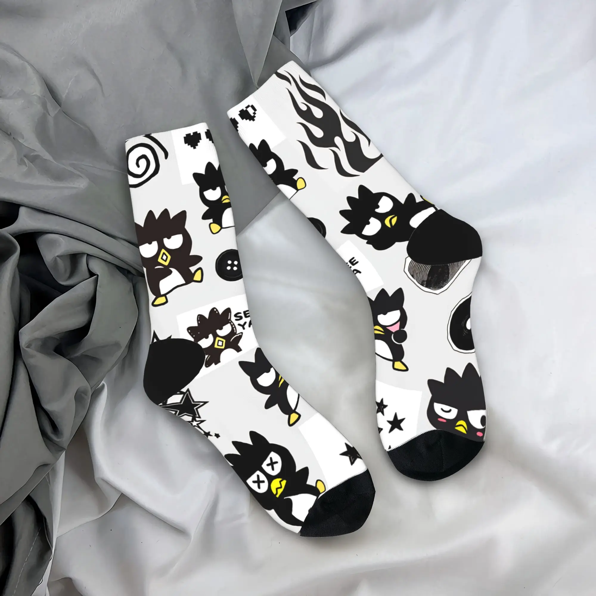 

Cool Bad Badtzs Marus Socks Anti Slip Stockings Men's High Quality Outdoor Sports Socks Autumn Elegant Pattern Socks