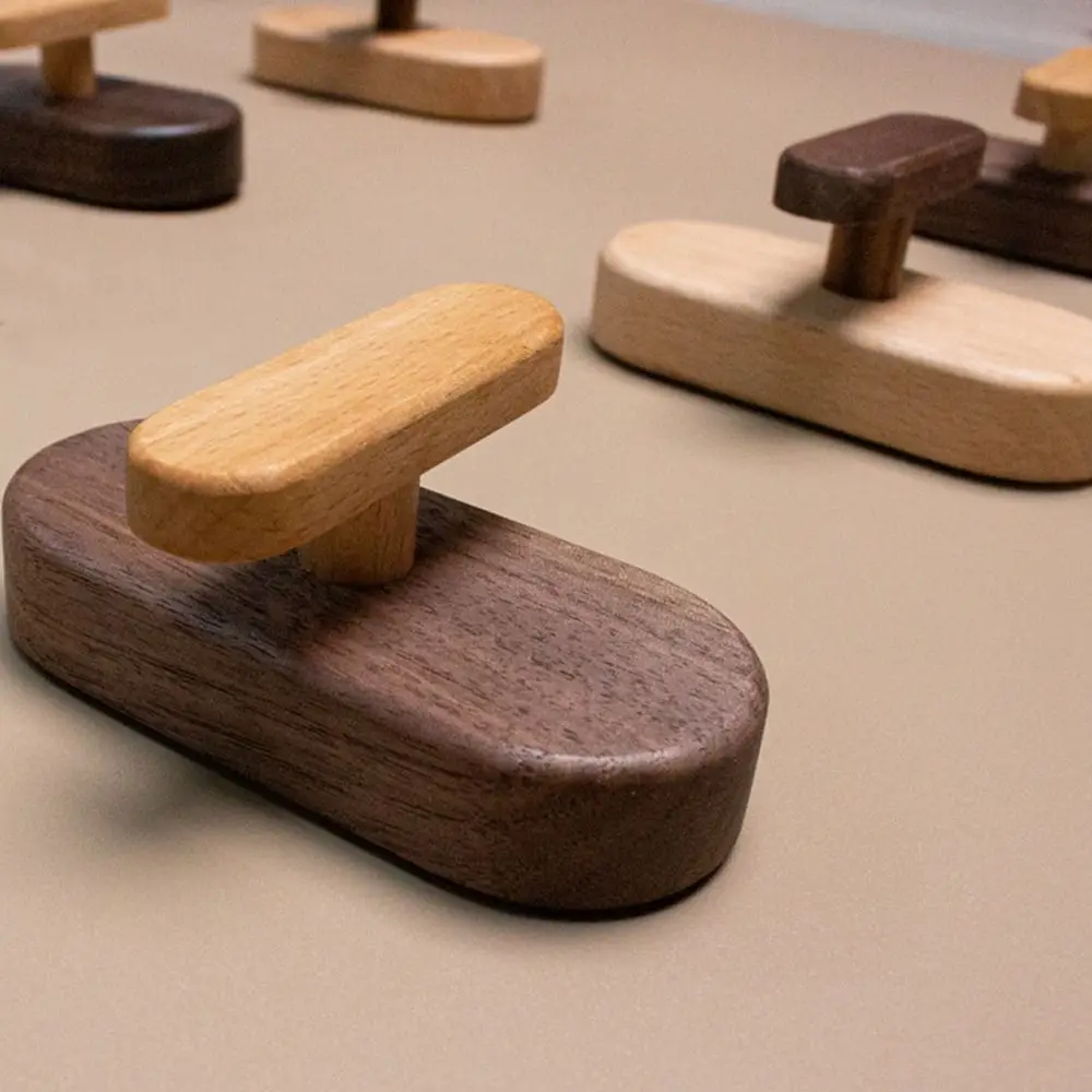 

Storage Organizer Wooden Wall Hook Modern No Drilling Clothes Hook Simple Wall Mounted Storage Rack Key