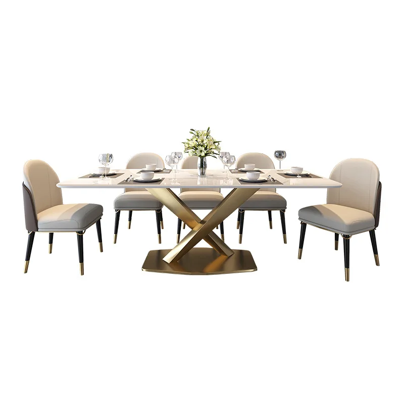 

Modern, dining table and chairs, household, small apartment, dining table, designer, light luxury