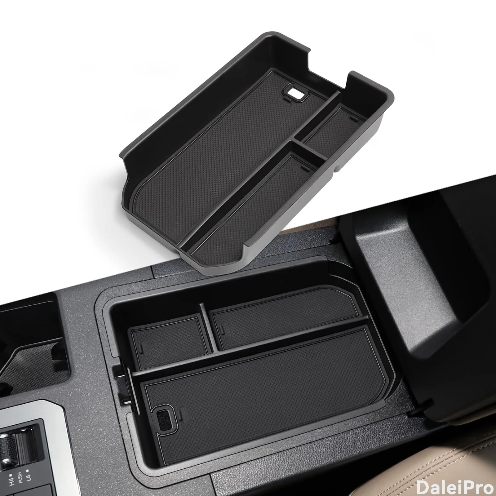 Für Toyota Land Cruiser 250 Prado J250 LC250 2024 2025 2026 Armlehnen-Aufbewahrungsbox, Kühlbox-Einsatz, obere Ablage, Trennwand, Silikonunterlage – Detail 2