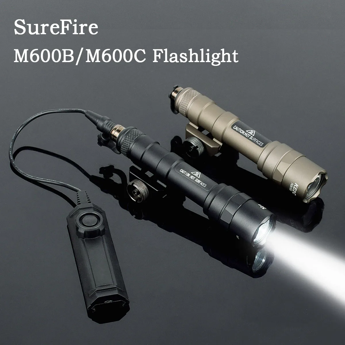 Tactical Scout Light SureFire M600 M600B M600C podwójny przełącznik ciśnieniowy Airsoft AR15 karabin broń myśliwska latarka LED SF lampa pistoletowa