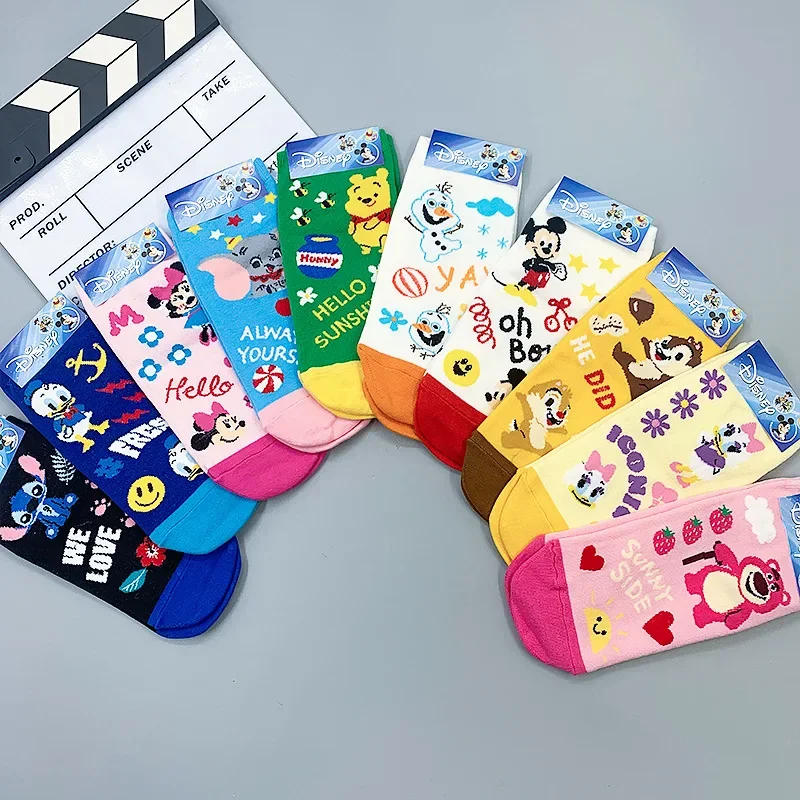 Cartoon Mickey Mouse Short Socks Anime Disney Pure Cotton Casual Sports Comfortable Student Cute Sweet Girls Socks Gift