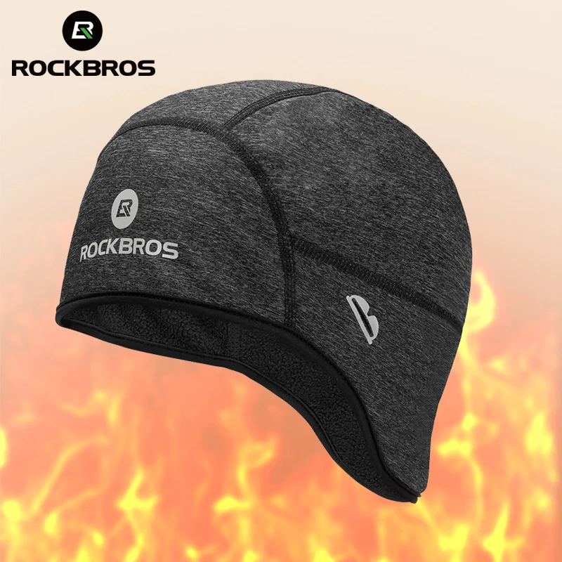 ROCKBROS Winter Caps Windproof Thermal Fleece Hats MTB Bicycle Cap Ski Riding Motorcycle Hat Bandana Ciclismo Headband Caps