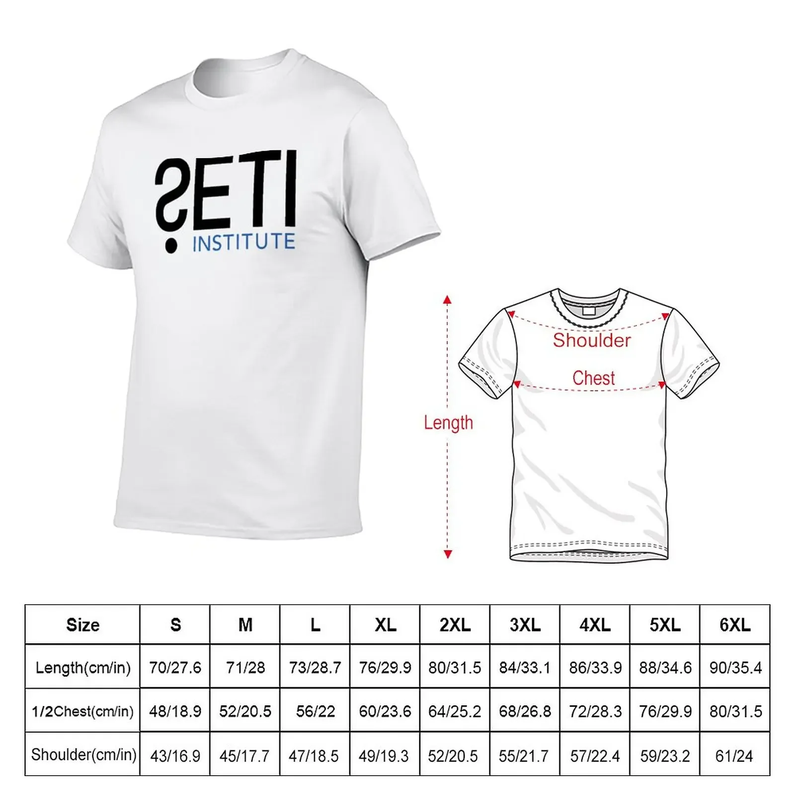 New SETI INSTITUTE T-Shirt cute clothes basketball graphic tees anime aesthetic clothes t shirts for men cotton